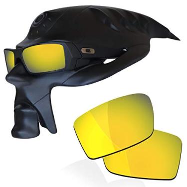 Imagem de RockShell Lentes polarizadas de substituição para óculos de sol Oakley Gascan OO9014, Racing Gold Mirrorfirm - Geekpolar, One Size
