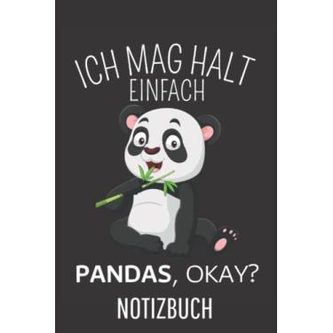 Imagem de Ich mag halt einfach Pandas Okay: Liniertes College Notizbuch (A5) mit 120 Seiten