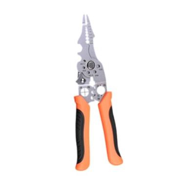 Imagem de Generic Descascador de fio crimper portátil confortável aperto mão ferramenta de fiação multifuncional ferramenta de descascamento de fio friso divisão, Laranja