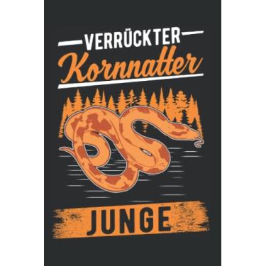 Imagem de Kornnatter Notizbuch: Verrückter Kornnatter Junge / 6x9 Zoll / 120 karierte Seiten