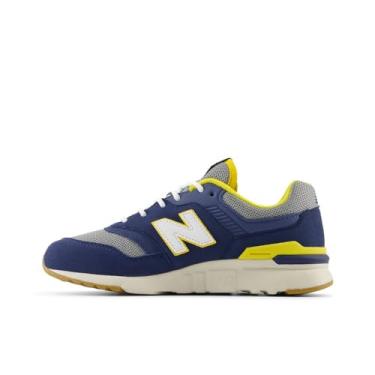 Imagem de New Balance Tênis masculino 997h V1 com cadarço, Nb Azul Marinho/Vintage Indigo/Gengibre Limão, 18
