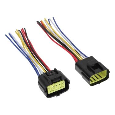 Imagem de OTOTEC 1 par de conector elétrico de 10 pinos à prova d'água para carro selado macho e fêmea 300 V 18 AWG para carros e equipamentos eletrônicos automotivos