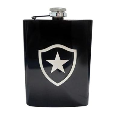 Imagem de Cantil Botafogo Preto em Metal 220ml - Oficial