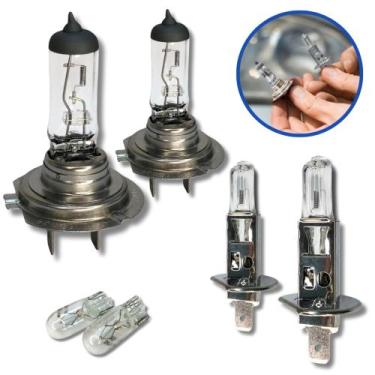 Imagem de Kit Lâmpadas Original Farol Baixo Alto 3500k 12v H7 H1 T10 - Shockligh