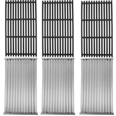 Imagem de SafBbcue Grelhas de ferro fundido e substituição de emissor infravermelho para churrasqueiras infravermelhas Charbroil 463242715, 463242716, 463276016, 466242715, 466242815
