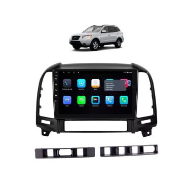Imagem de Kit Multimídia Santa Fe 06 / 13 9 Pol Android Carplay Gps 2/32GB - 915BR ROADSTAR