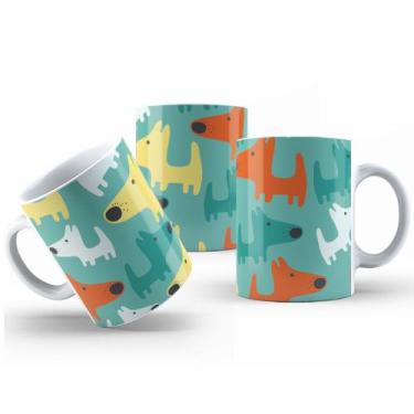 Imagem de Caneca Cerâmica Branca 325ml  Animais Estimação Pet - Mecolour