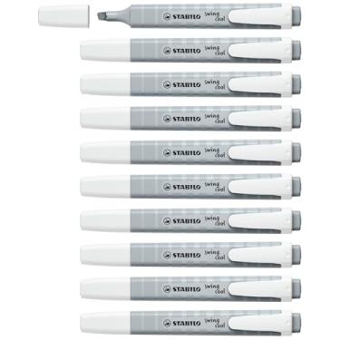 Imagem de Marcador de Texto Stabilo Swing Cool, Cinza, Caixa com 10 unidades