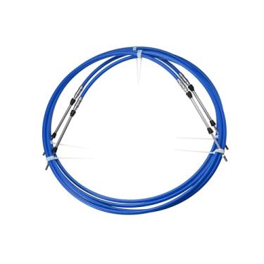 Imagem de Partuto 2 peças 10 pés 3 metros 118 polegadas Marine Type 3300 / 33C cabo caixa de controle remoto de mudança de aceleração para Yamaha motor de popa barco motor de direção azul substituição