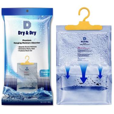 Imagem de Absorvedores de Umidade Dry & Dry - 7 Pacotes de 415ml para Casa e Por