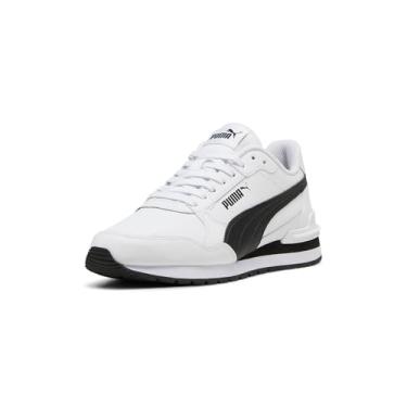 Imagem de PUMA Tênis infantil unissex St Runner Hook and Loop, Puma Puma branco ferro fundido preto, 21