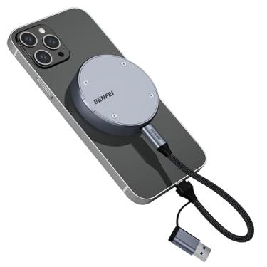 Imagem de BENFEI Gabinete Ssd M.2 Nvme Magnético De 10 Gbps Com Suporte Para Proteção Contra Perda De Energia De 10 Segundos, Magsafe Para Iphone 15 Max Prores, Caixa De Alumínio