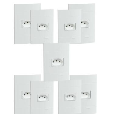 Imagem de 9 un Conjunto de Tomada Branco Fosco 10A 250V SCHNEIDER