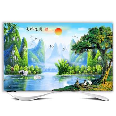 Imagem de Capa de TV com pintura a tinta, capa protetora contra poeira 32-85 polegadas, proteção universal à prova de poeira, capa protetora de tela LCD LED para interior Novo capô de televisão tipo 04||40-43
