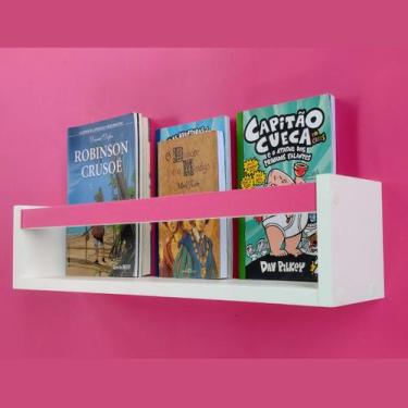 Imagem de Prateleira Para Livros Infantis Colorida Nicho de Parede Organizador d