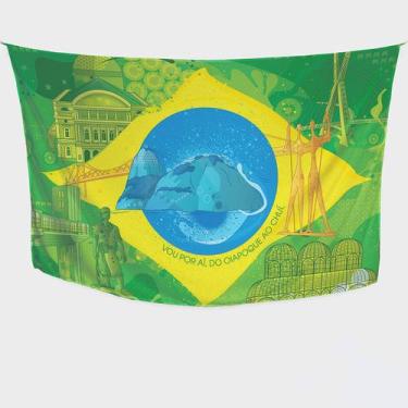 Imagem de Canga/Pareô Sublimado Brasil Cultura 1,00x1,50m - Fera Print - Sublima