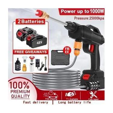 Imagem de Lavadora de Alta Pressão Portátil Recarregável Para Carros E Jardins L