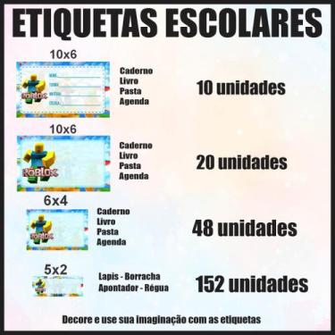 Imagem de Etiqueta Adesiva Escolar em Vinil Tema Personagem FREE FIRE - Dekal De