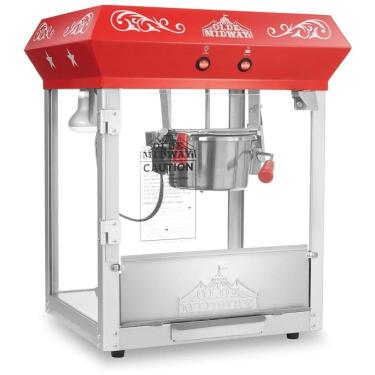 Imagem de Olde Midway Máquina de Pipoca com Panela Antiaderente, 110V, 640W, Vermelho