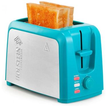 Imagem de Torradeira Elétrica 2 Fatias com 7 Níveis de Tostagem, 110v, HOLSTEIN HOUSEWARES HH 09101025E, Azul