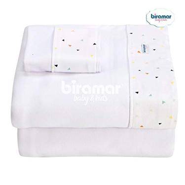 Imagem de Lencol Berco 3 pcs Malha Cordao New York Mini Triangulo Colorido, Biramar Baby, Colorido