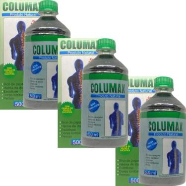 Imagem de Suplemento Alimentar Columax Natural Frasco 500ml Kit 3 Unidades, Envi