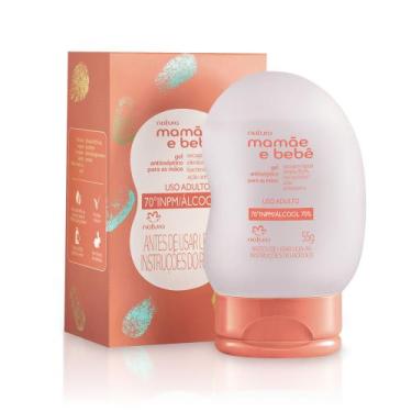 Imagem de Álcool em Gel Natura Mamãe e Bebê 55g Mais vendido Elimina 99,9% das b