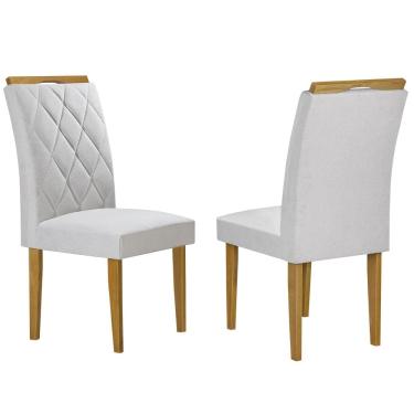 Imagem de Kit 2 Cadeiras Paris em Veludo Estofadas Cel Móveis Cor Prata