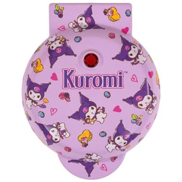 Imagem de Mini Máquina de Waffle, Tema Hello Kitty Kuromi com Revestimento Antiaderente, 110V 550W, Uncanny Brands, Roxa