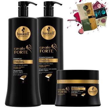 Imagem de Kit Haskell Cavalo Forte Sh Cond 1L + Máscara 300g