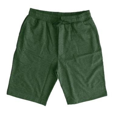 Imagem de BERMUDA MASCULINA EM TECIDO MOLETINHO LISO, COR VERDE, MARCA BASIC +, TAMANHO G