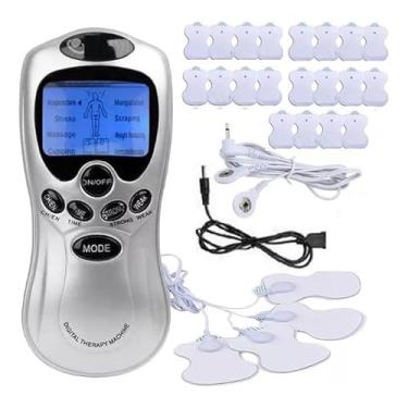 Imagem de Massageador Digital TENS com LCD, Terapia por Pulso Elétrico, 8 Modos, Eletrodos Inclusos