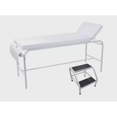 Imagem de Kit Estética- Maca Fixa Com Suporte E Escadinha Estética Hospitalar