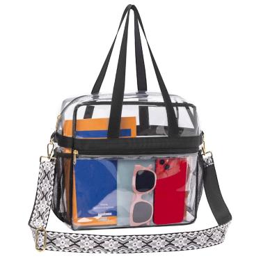 Imagem de Sacola transparente Paxiland para eventos em estádios 30x15x30cm - branca