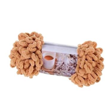 Imagem de Esquirla Coloque grosso de almofada de almofada de almofada lavável pano de crochê Diy tricô de fio volumoso para camisola de almofada de travesseiro, Cáqui