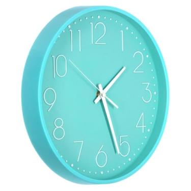 Imagem de Relógio De Parede Decorativo 30 Cm Silencioso Colorido / 433 (Verde)