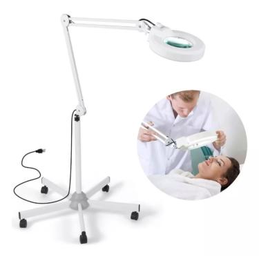 Imagem de Lâmpada de lupa com braço articulado e luz LED