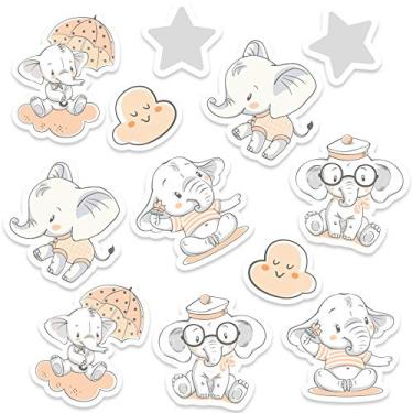 Imagem de Adesivo de Elefante Bebê Antiderrapante para Piso 12un