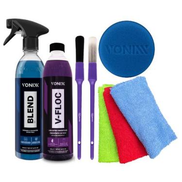 Imagem de Kit Lavagem Profissional Vonixx Cera Vitrificadora BLEND Shampoo V flo