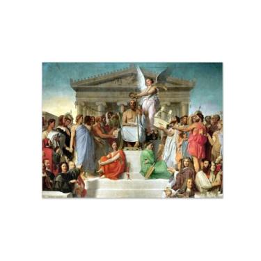 Imagem de BMZFYBS Famosa reprodução de pintura em tela de arte de parede - Apoteose de Homer - pôsteres e impressões de parede - Arte decorativa para decoração de sala de estar 60 x 80 cm 24 x 31 polegadas sem
