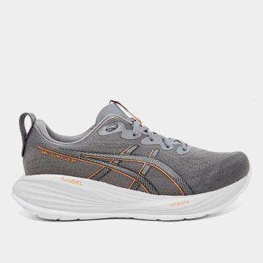 Imagem de Tênis Asics Gel-Cumulus 27 Masculino, Cinza, Laranja, 43