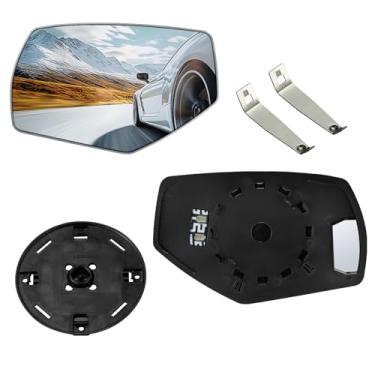 Imagem de SYKRSS Vidro espelhado aquecido do lado esquerdo do motorista GM1324145 22919747 compatível com Chevy Silverado 1500 GMC Sierra 1500 2014-2018, vidro plano de espelho retrovisor do lado esquerdo com
