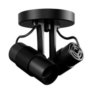 Imagem de Kit 3 Spot Taschibra Sobrepor VITTO 2xE27 para Lâmpada LED, Preto