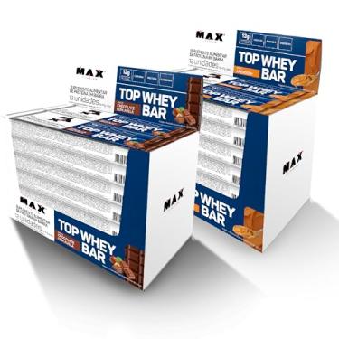 Imagem de Kit 2x Top Whey Bar 12 Unidades - Caixa Fechada Maxtitanium (2x Caixas, Amendoim/Chocolate com Avelã)