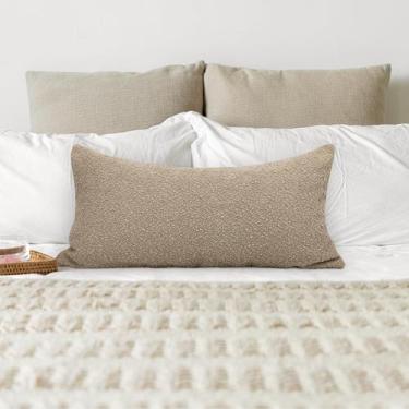Imagem de Capa de travesseiro JoraLion Neutra Texturizada Boucle 35x65cm Cáqui