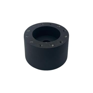 Imagem de MARINE CITY Adaptador de cubo de volante preto - alumínio de dupla finalidade, ajuste de eixo 3/4, ideal para barcos, carros e fuzileiros navais