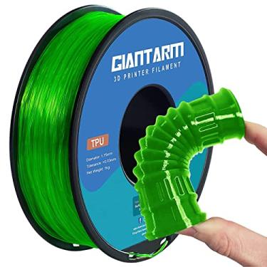 Imagem de GIANTARM Consumíveis de impressora 3D macia flexível de filamento de TPU verde pradaria 1,75 mm, carretel de 95A 1kg (1 kg), precisão dimensional +/- 0,05 mm