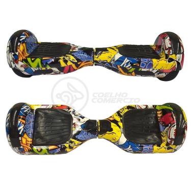 Imagem de Hoverboard Infantil Skate Elétrico Arte Urbana Led Grafite