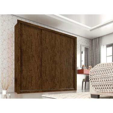 Imagem de Roupeiro Panamá Em Mdp Com 3 Portas E 4 Gavetas Sallêto Ipe