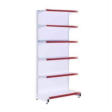 Imagem de Gôndola Prateleira Supermercado 6 Níveis 40x30 New Plus 2,00m Parede Inicial Vermelho Sa Gôndolas